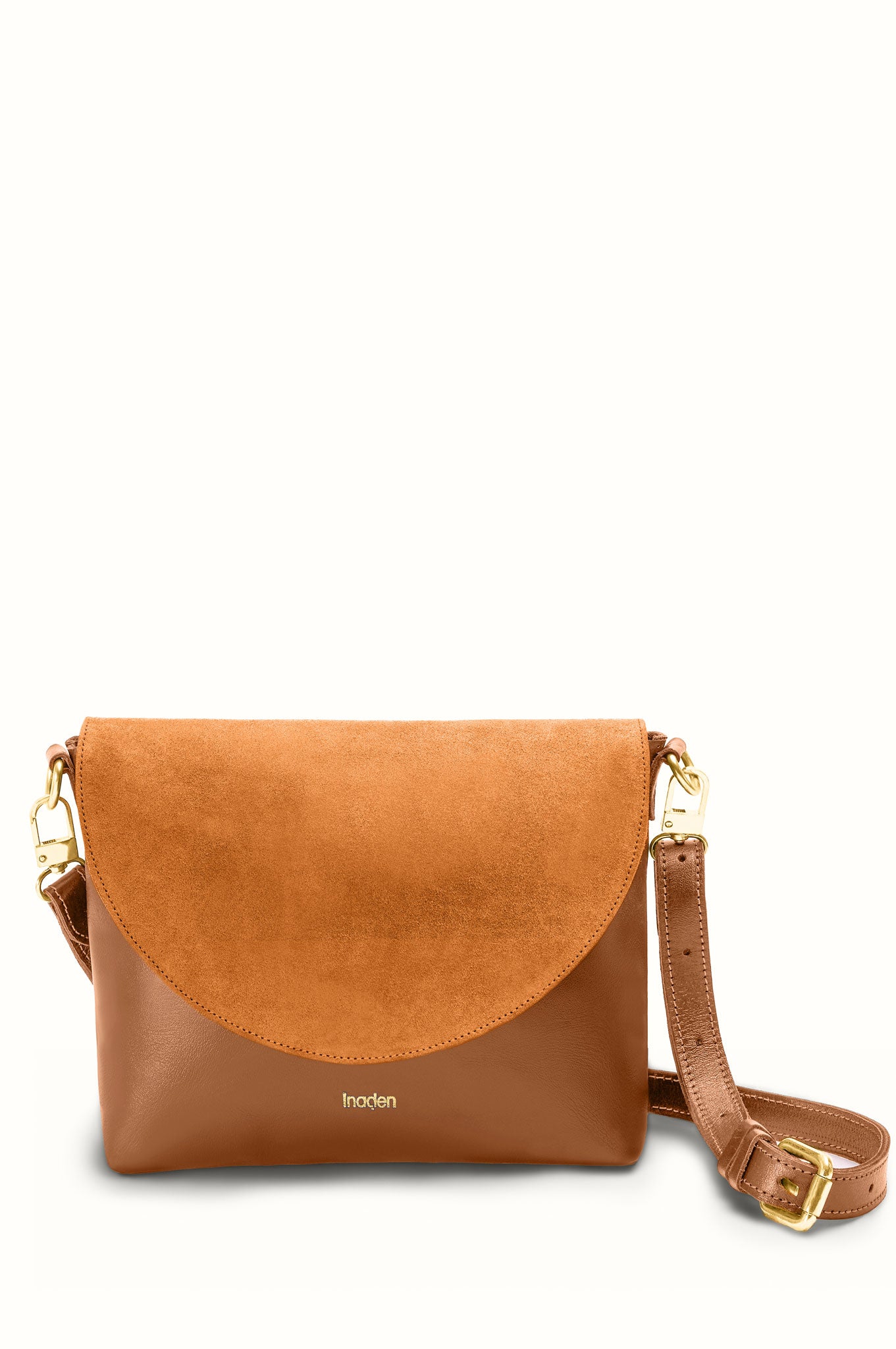 Sac Bandouliere Femme Cuir Daim Inaden Aky Mini Suede Camel