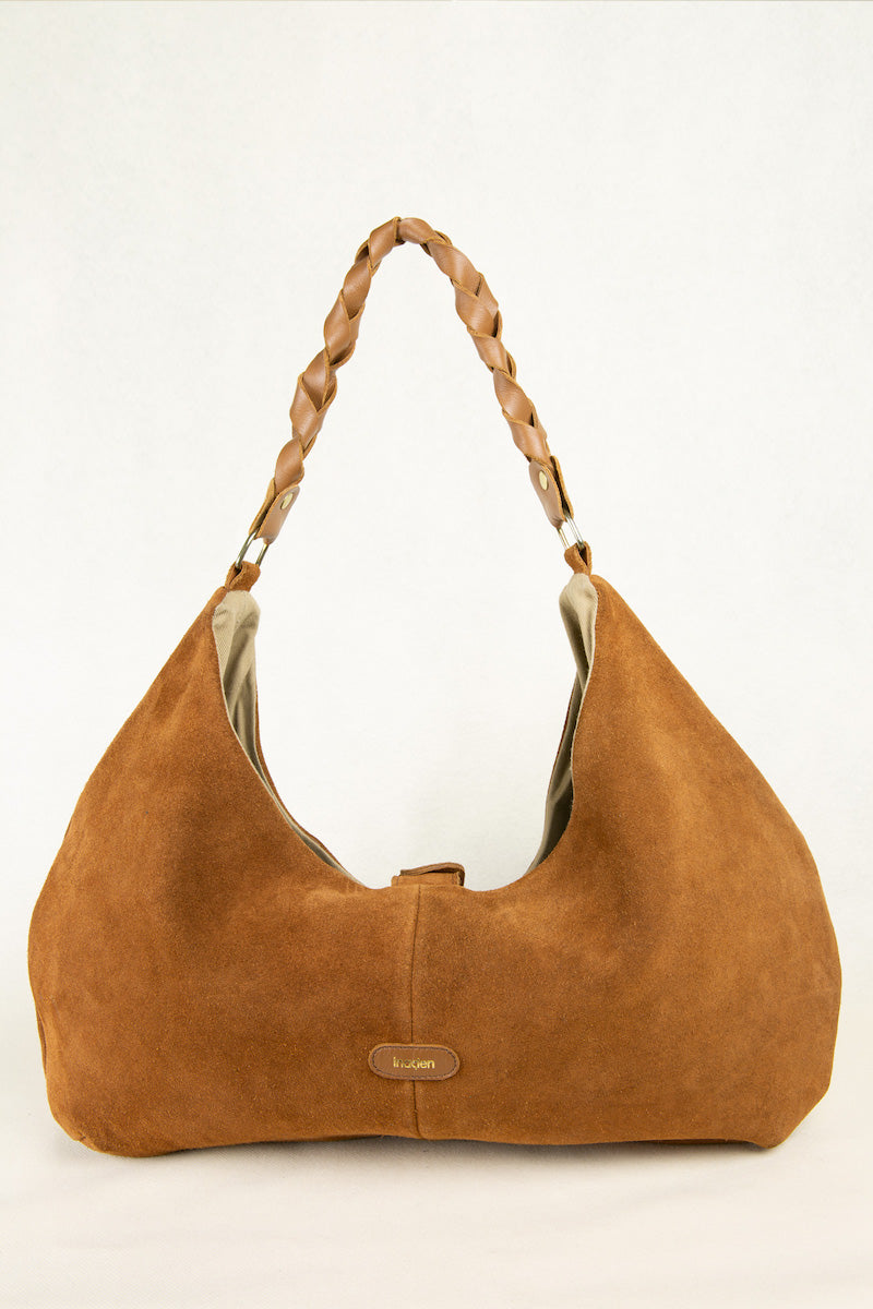 Sac hobo daim Inaden Hobo Suède Camel - Main Image