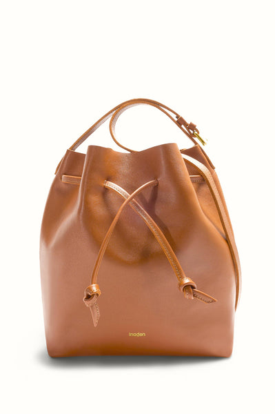 Sac Seau Cuir Woodé Camel